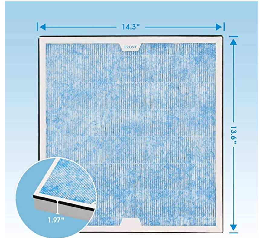 AlorAir 3 Pack HEPA Carbon Filter Replacement Set for PureAiro HEPA Pro/Max Air Scrubber Models - 770, 870, 970