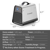 Baseaire 888 Pro 7,000 MG/H Ozone Generator, O3 Machine, Home Deodorizer for rooms, cars, smoke